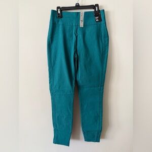 New York & Company Turquoise High-Waist Ankle Pants